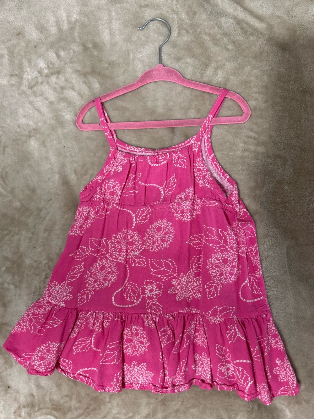 Jessica Simpson Hot Pink Printed Tie-Waist Dress